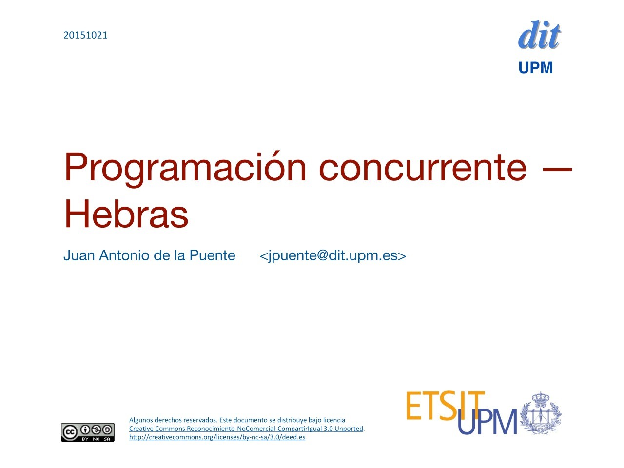 Imágen de pdf Programación concurrente - Hebras