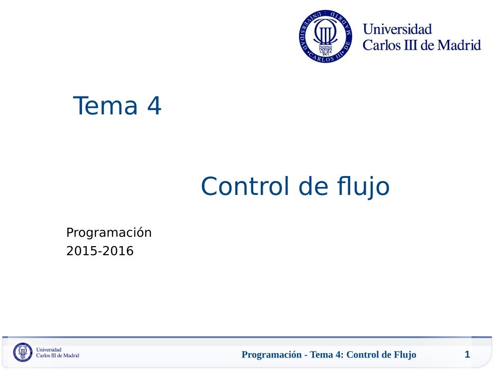 Imágen de pdf Tema 4 - Control de flujo