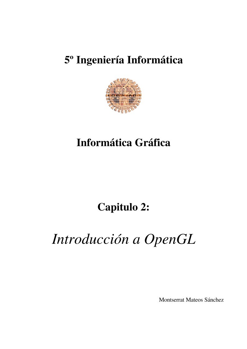 Imágen de pdf Capitulo 2: Introducción a OpenGL - Informática Gráfica