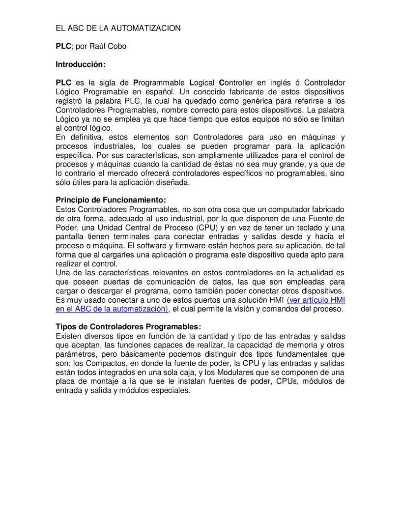 Imágen de pdf PLC - El ABC de la automatización