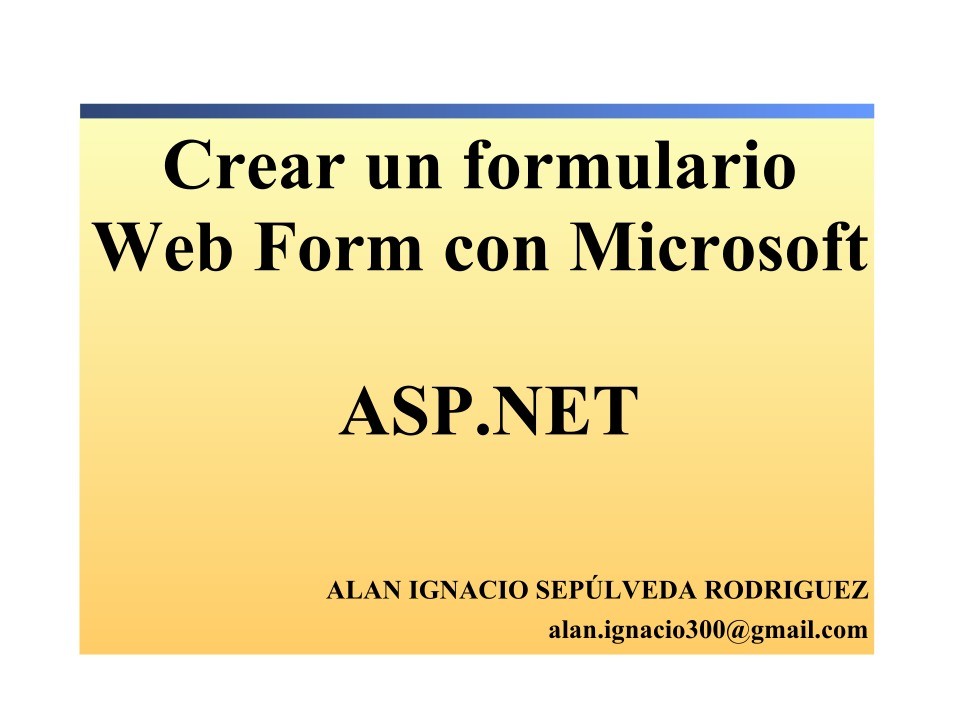 Imágen de pdf Crear un formulario Web Form con Microsoft ASP.NET