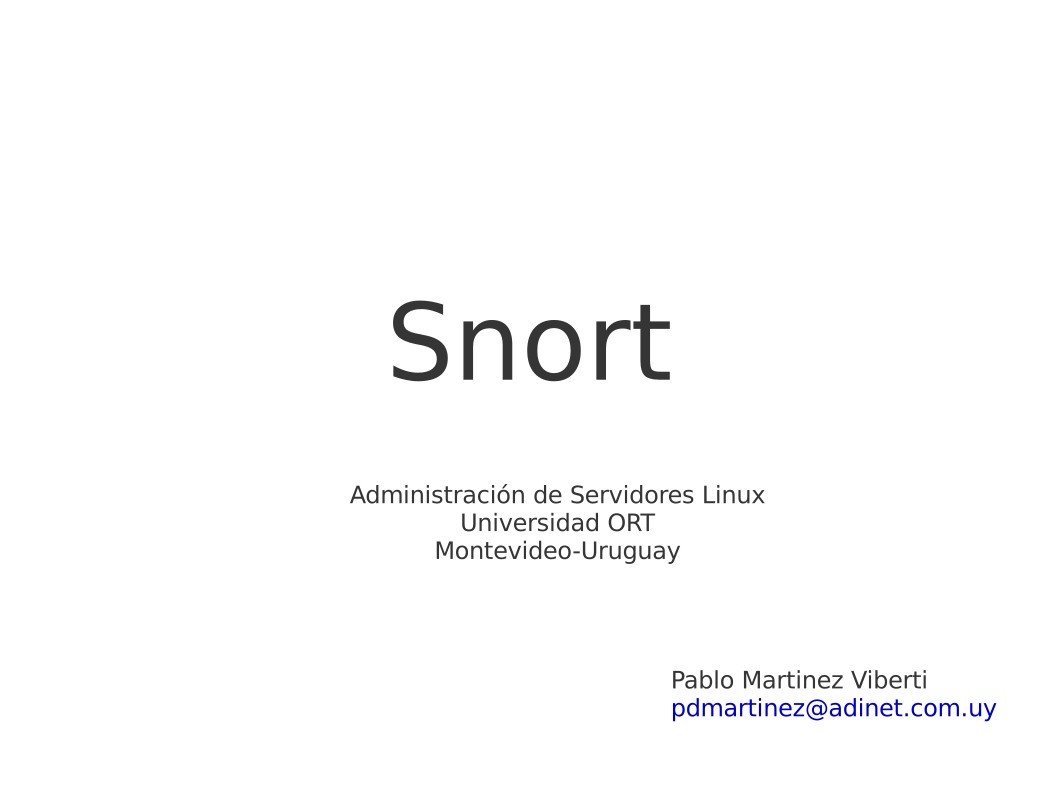Imágen de pdf Snort - Administración de Servidores Linux