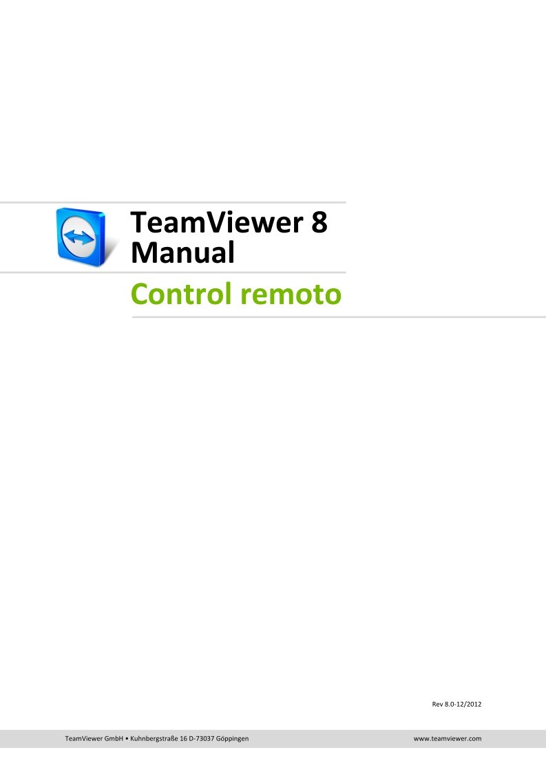 Imágen de pdf TeamViewer 8 Manual - Control Remoto