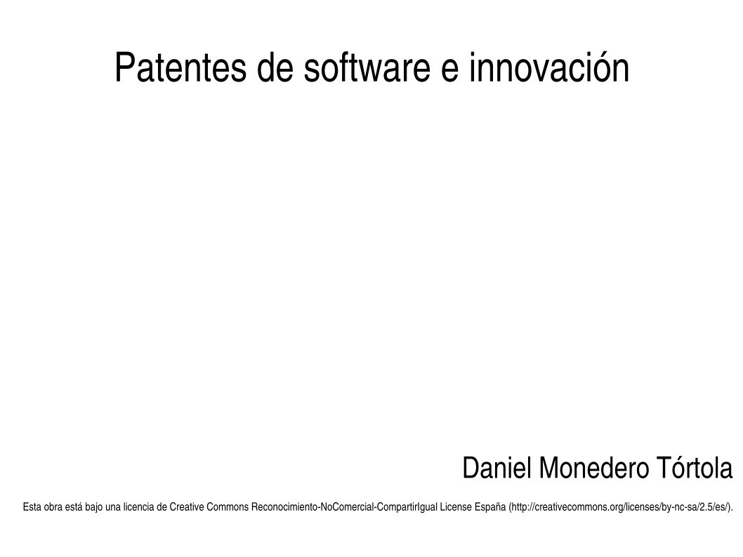 Imágen de pdf Patentes de software e innovación