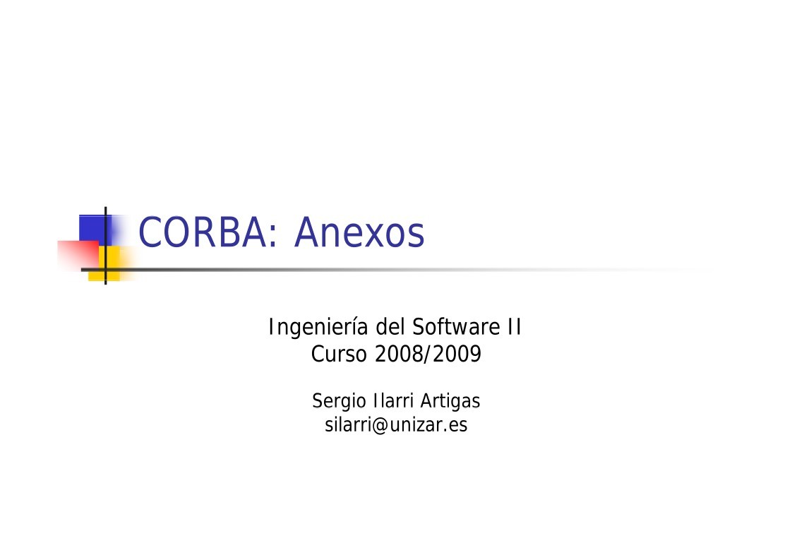 Imágen de pdf CORBA: Anexos - Ingeniería de Software II