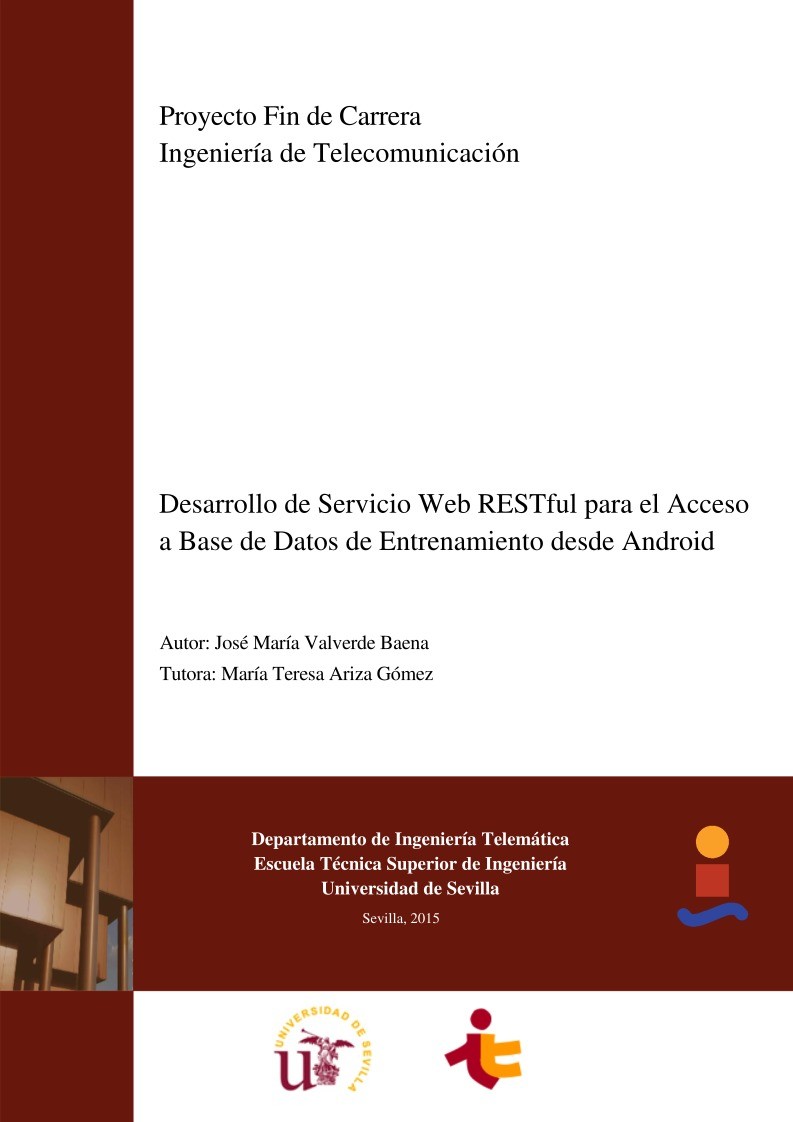 Imágen de pdf Desarrollo de Servicio Web RESTful para el Acceso a Base de Datos de Entrenamiento desde Android