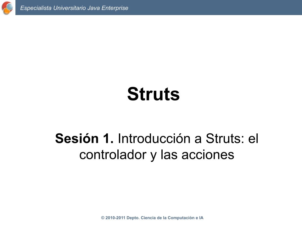 Imágen de pdf Sesión 1. Introducción a Struts: el controlador y las acciones