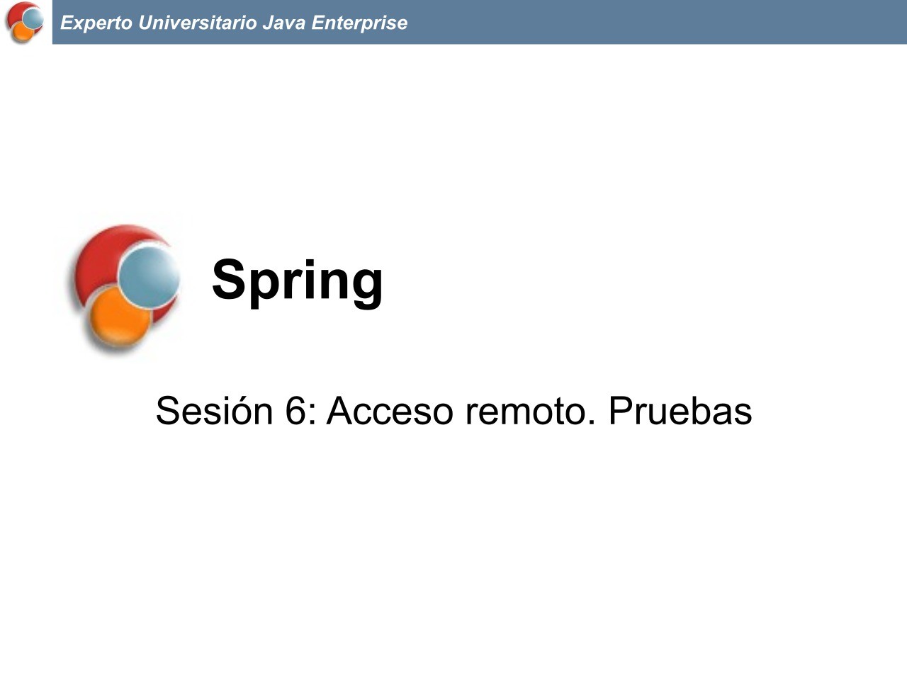 Imágen de pdf Sesión 6: Acceso remoto. Pruebas - Spring