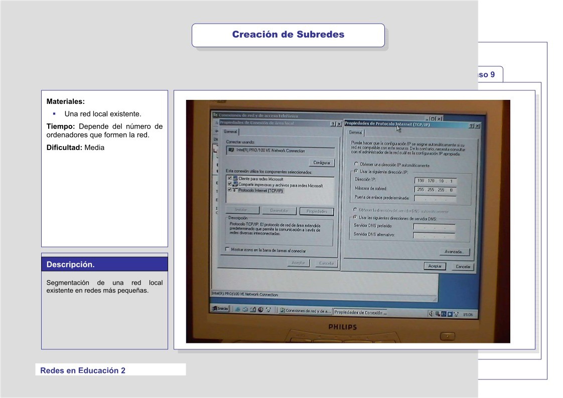 Imágen de pdf Configuración de Subredes