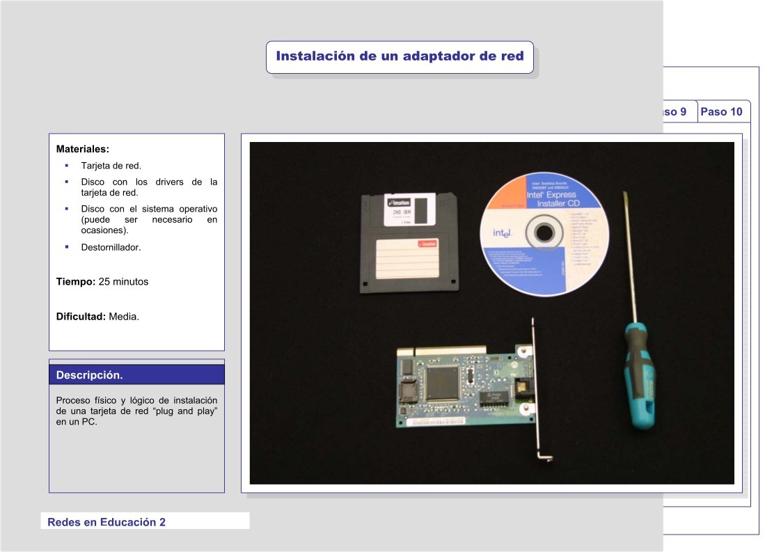 Imágen de pdf Instalación de un adaptador de red