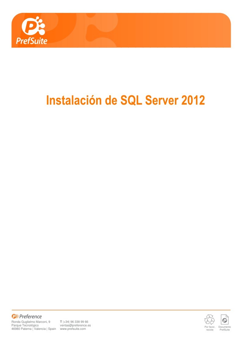 Imágen de pdf Instalación de SQL Server 2012