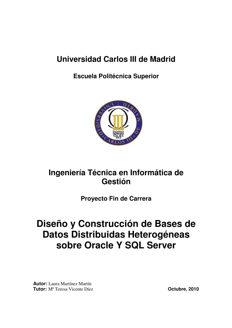 Imágen de pdf Diseño y Construcción de Bases de Datos Distribuidas Heterogéneas sobre Oracle Y SQL Server