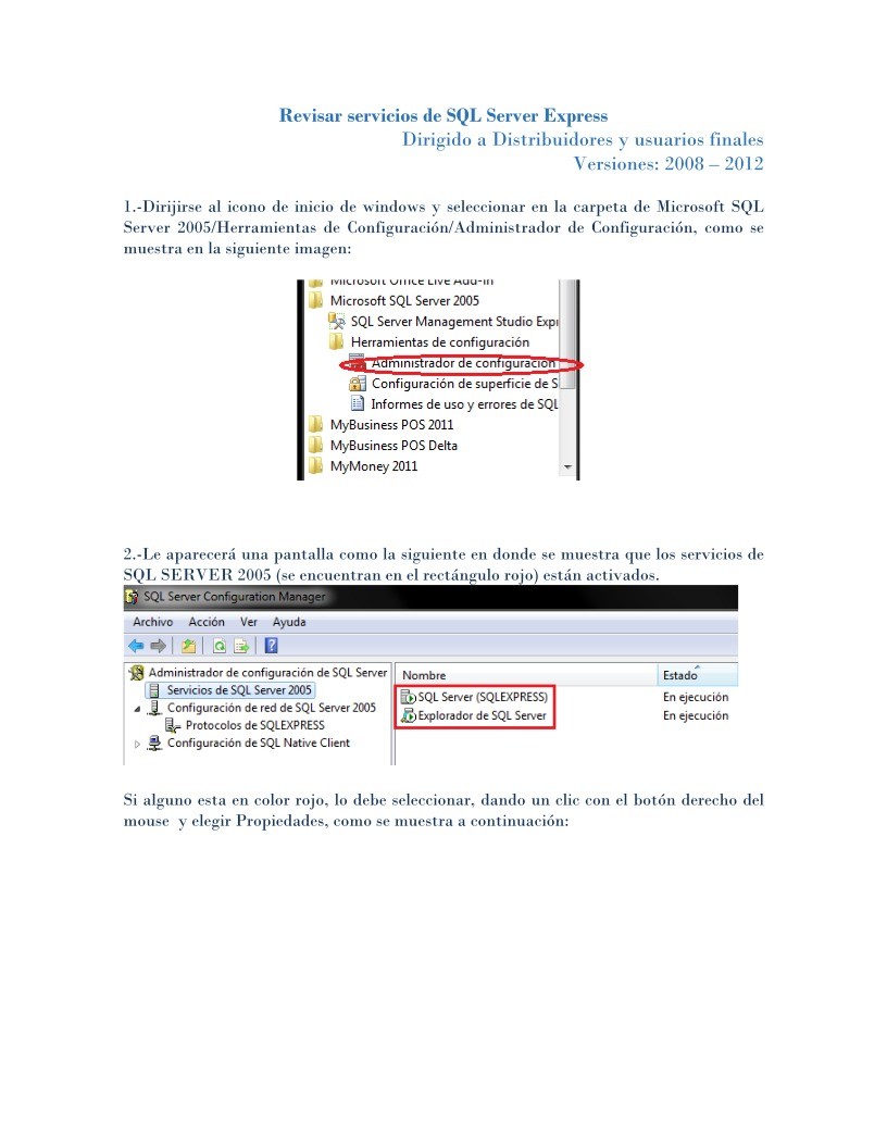 Imágen de pdf Revisar Servicios de SQL Server Express 2008 - 2012