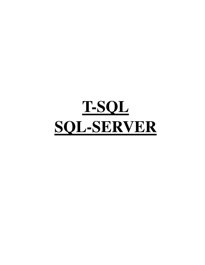 Imágen de pdf Apunte de T-SQL - SQL Server
