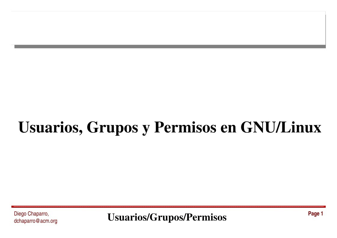 Imágen de pdf Usuarios, Grupos y Permisos en GNU/Linux