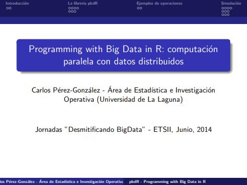 Imágen de pdf Programming with Big Data in R: computación paralela con datos distribuidos
