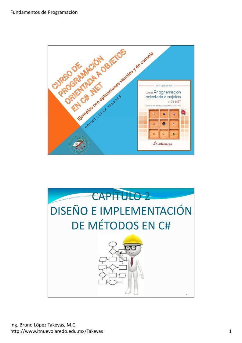 Imágen de pdf 05.- Diseño e implementación de Métodos - Programación Orientada a Objetos en C# .NET