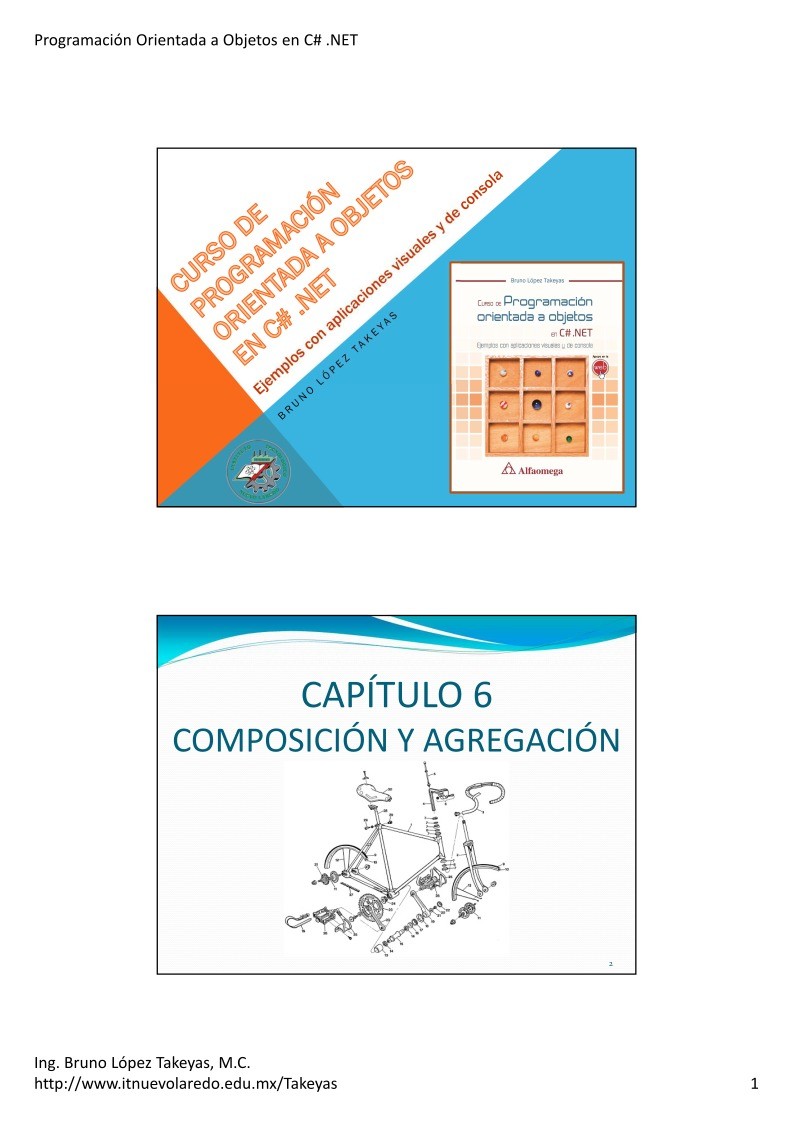 Imágen de pdf 06a.- Composición Y Agregación - Programación Orientada a Objetos en C#