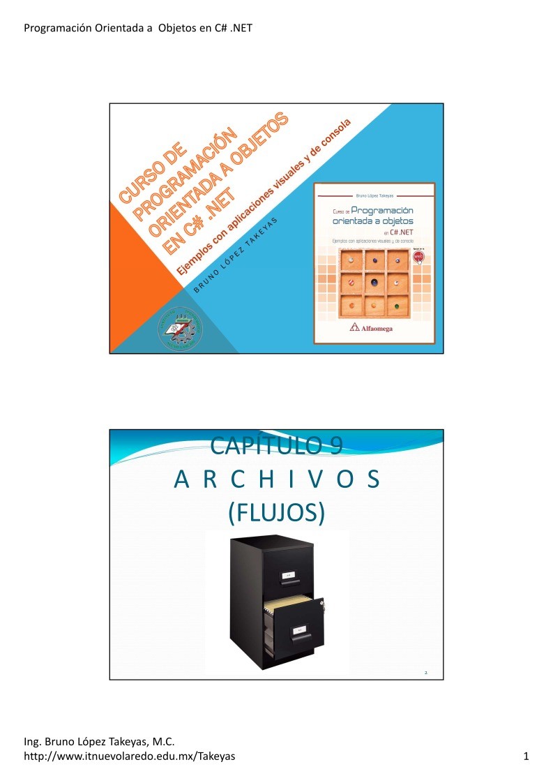 Imágen de pdf 09a.- Archivos - Programación Orientada a Objetos en C# .NET