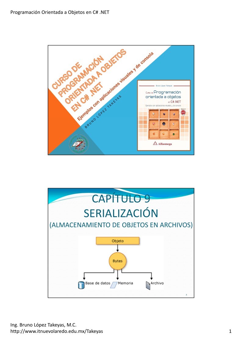 Imágen de pdf 09b.-Serialización - Programación Orientada a Objetos en C#
