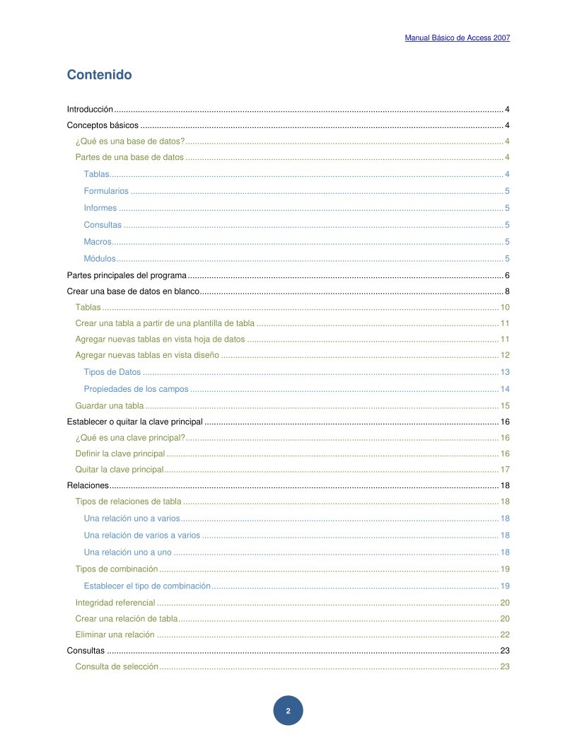 Imágen de pdf Manual básico de Access 2007