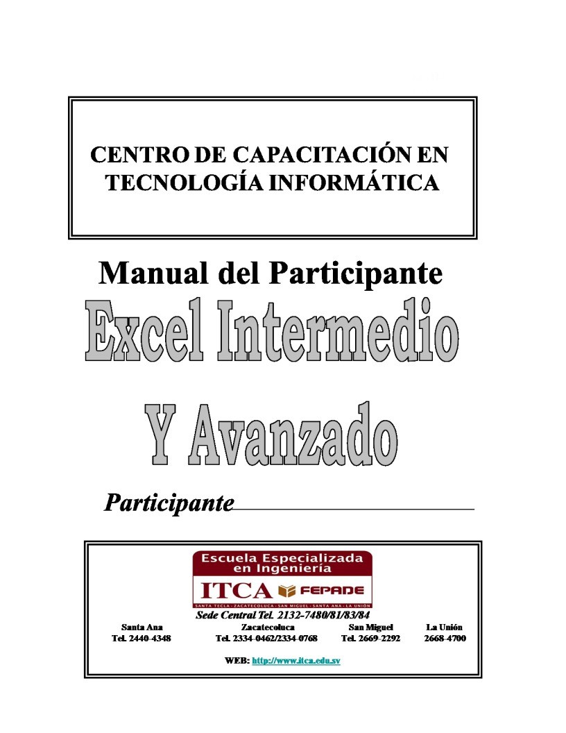 Imágen de pdf Excel intermedio y avanzado