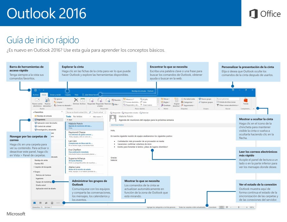 Imágen de pdf Outlook 2016 - guía de inicio rápido
