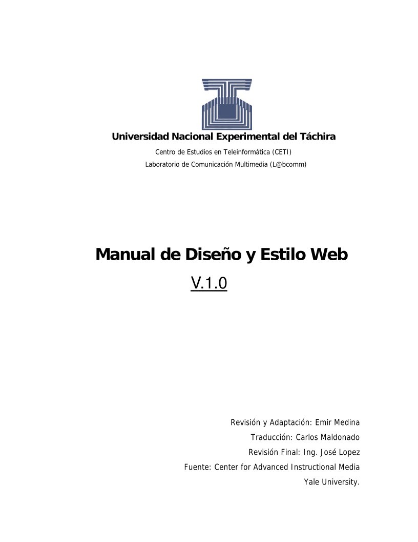 Imágen de pdf Manual de Diseño y Estilo Web