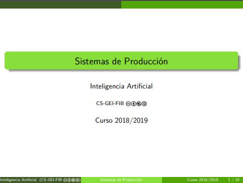 Imágen de pdf Sistemas de Producción - Inteligencia Artificial