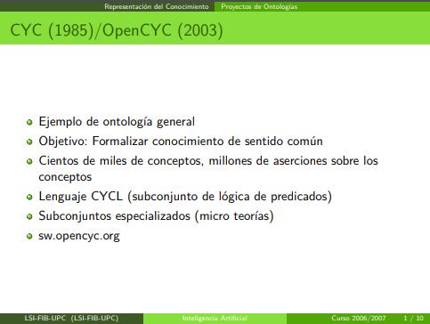 Imágen de pdf Proyectos de Ontologías CYC (1985)/OpenCYC (2003)