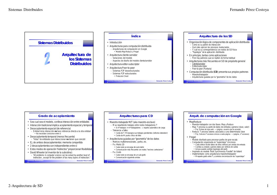 Imágen de pdf 2 Arquitectura de los Sistemas Distribuidos - Sistemas Distribuidos