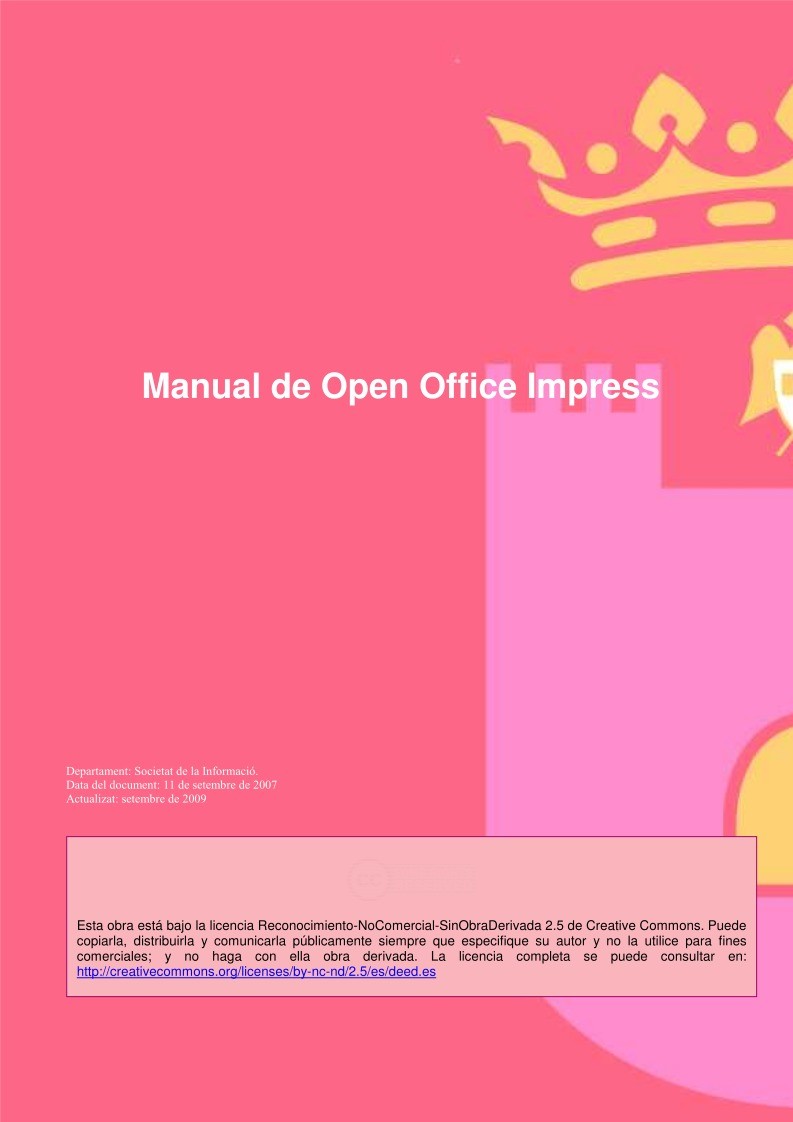 Imágen de pdf Manual de Open Office Impress
