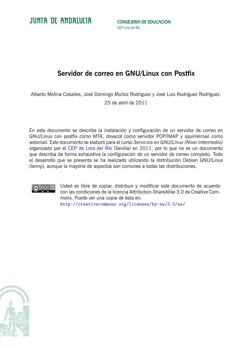 Imágen de pdf Servidor de correo en GNU/Linux con Postfix