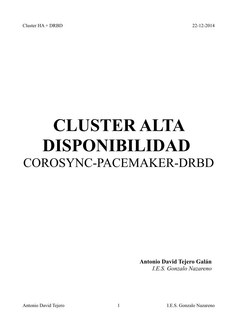 Imágen de pdf Cluster alta disponibilidad COROSYNC-PACEMAKER-DRBD