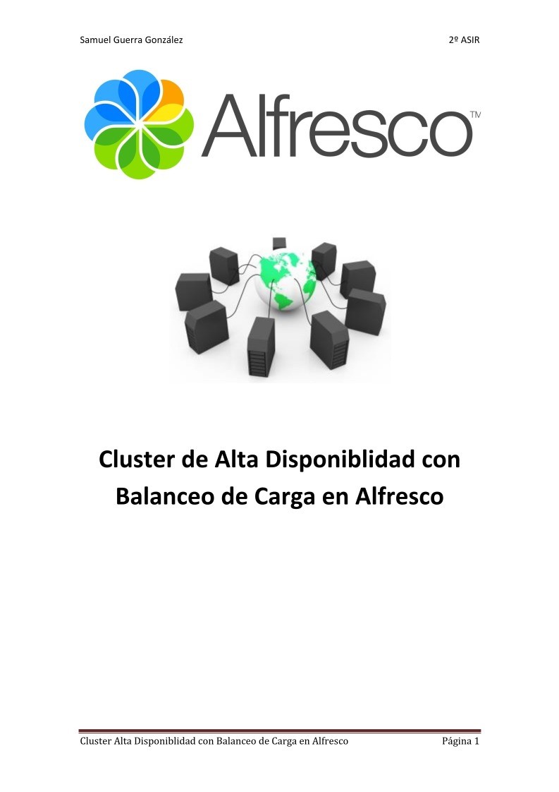 Imágen de pdf Cluster de Alta Disponibilidad con Balanceo de Carga en Alfresco