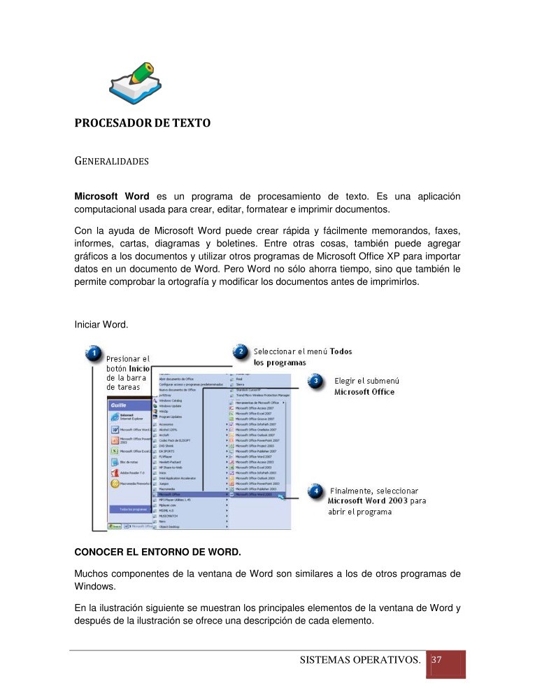 Imágen de pdf Procesador de texto