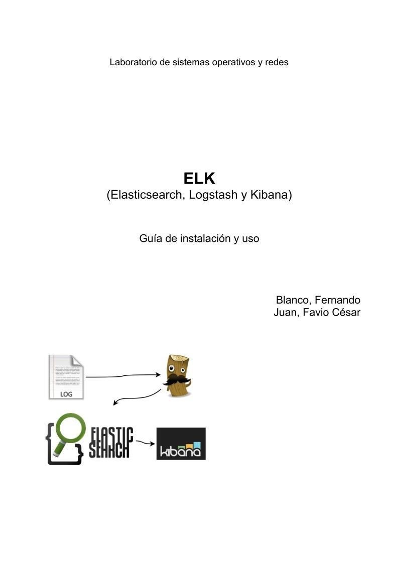 Imágen de pdf ELK (Elasticsearch, Logstash y Kibana) Guía de instalación y uso