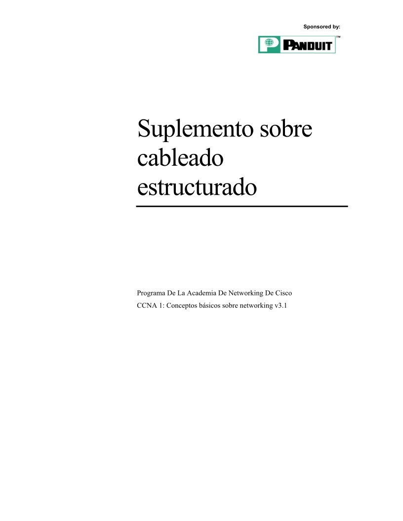 Imágen de pdf Suplemento sobre cableado estructurado