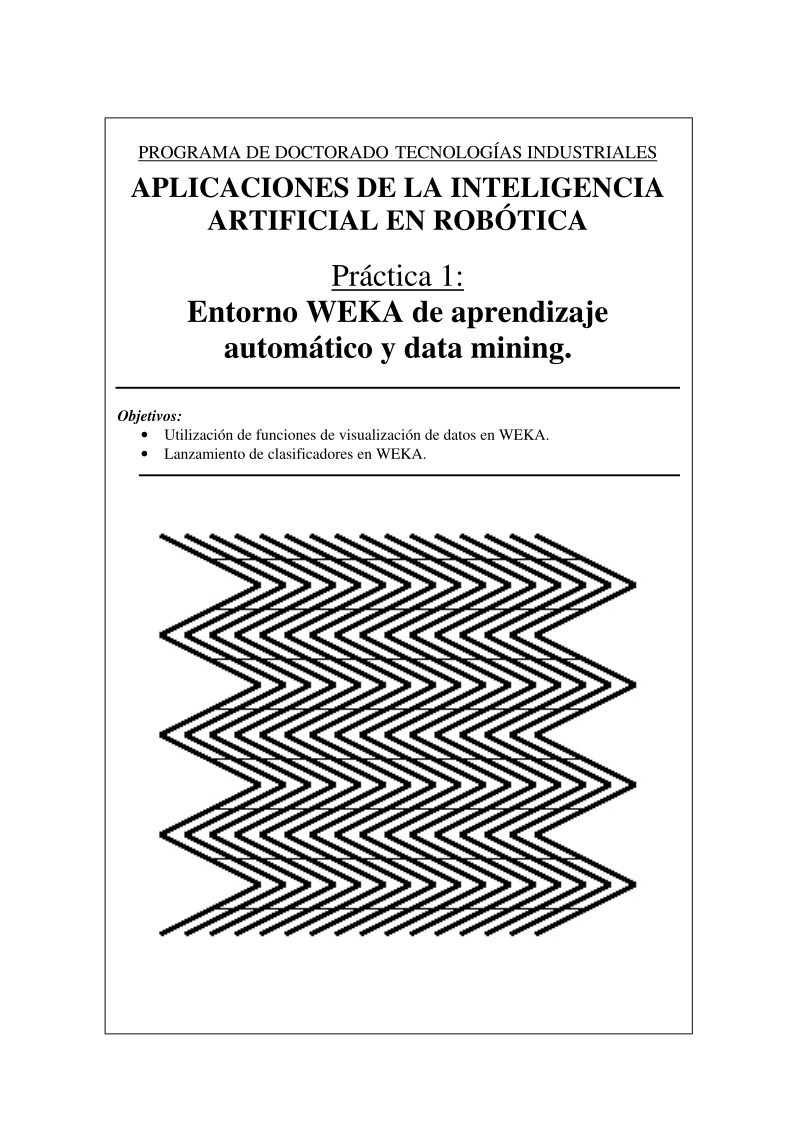 Imágen de pdf Práctica 1: Entorno WEKA de aprendizaje automático y data mining