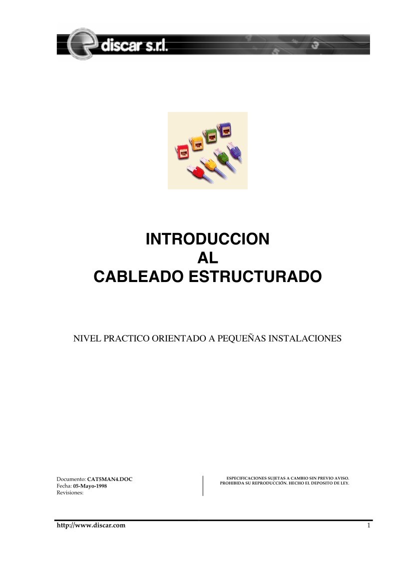 Imágen de pdf Introducción al cableado estructurado