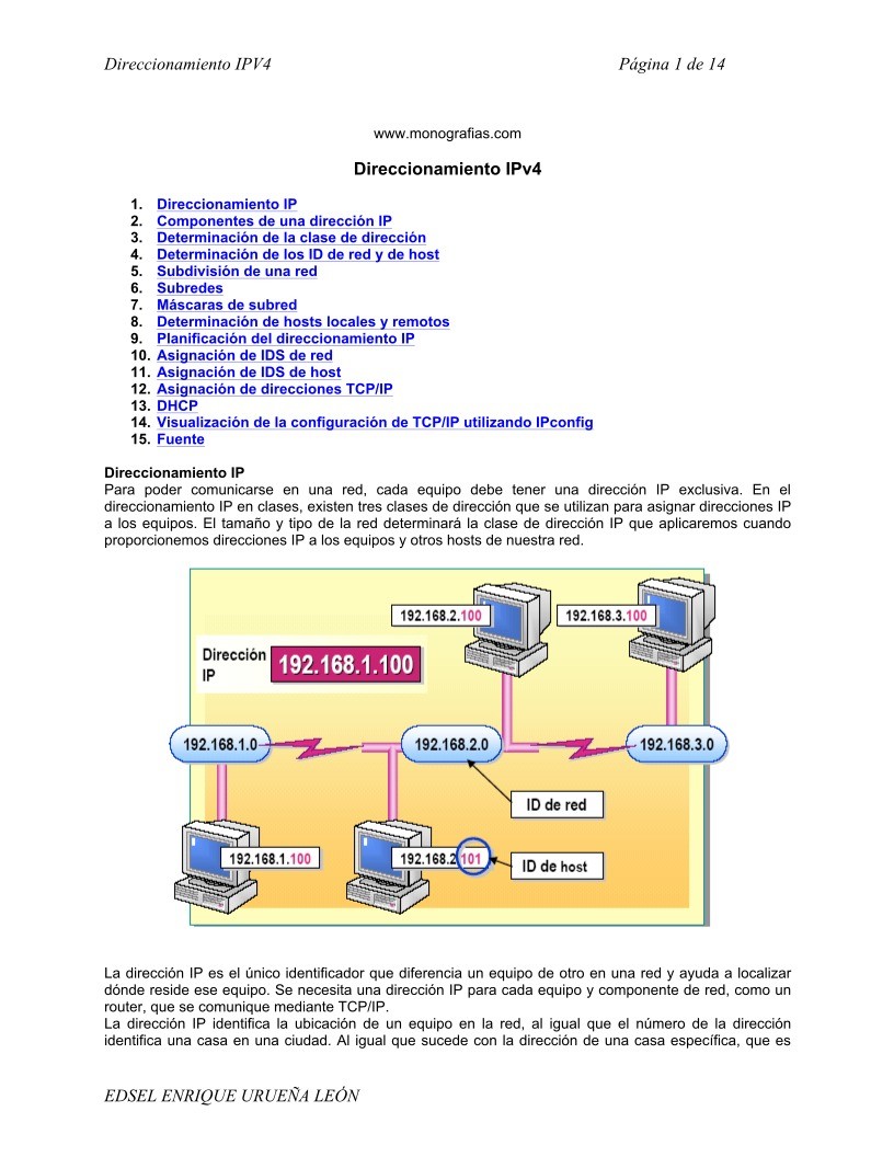 Imágen de pdf Direccionamiento IPv4
