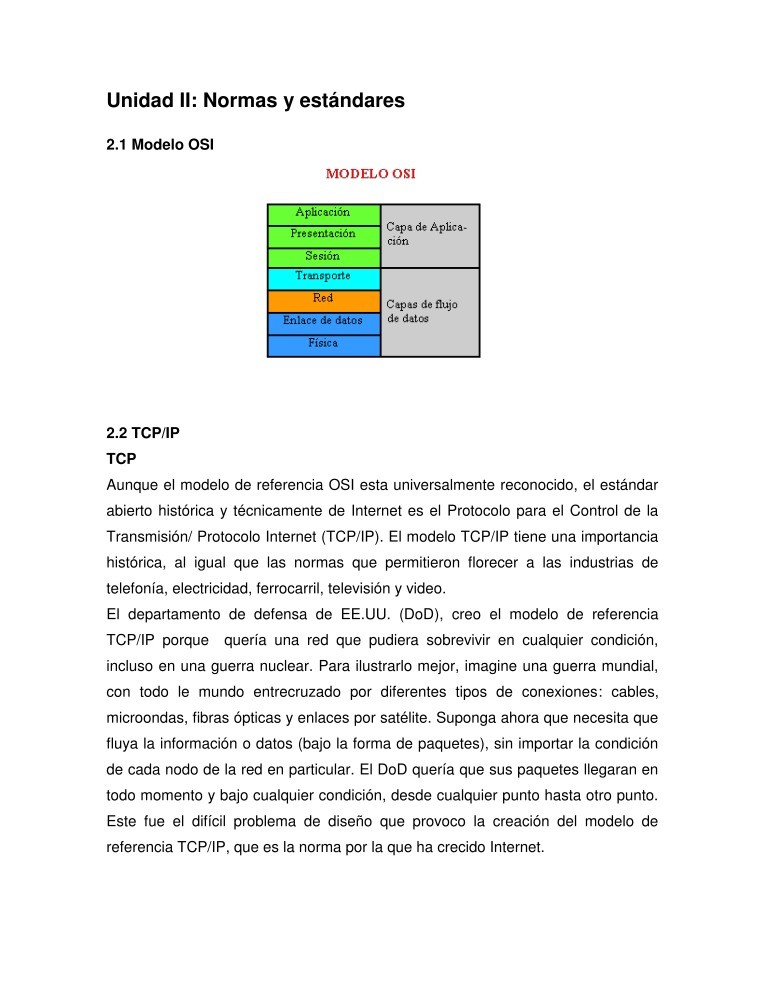 Imágen de pdf Unidad II: Normas y estándares
