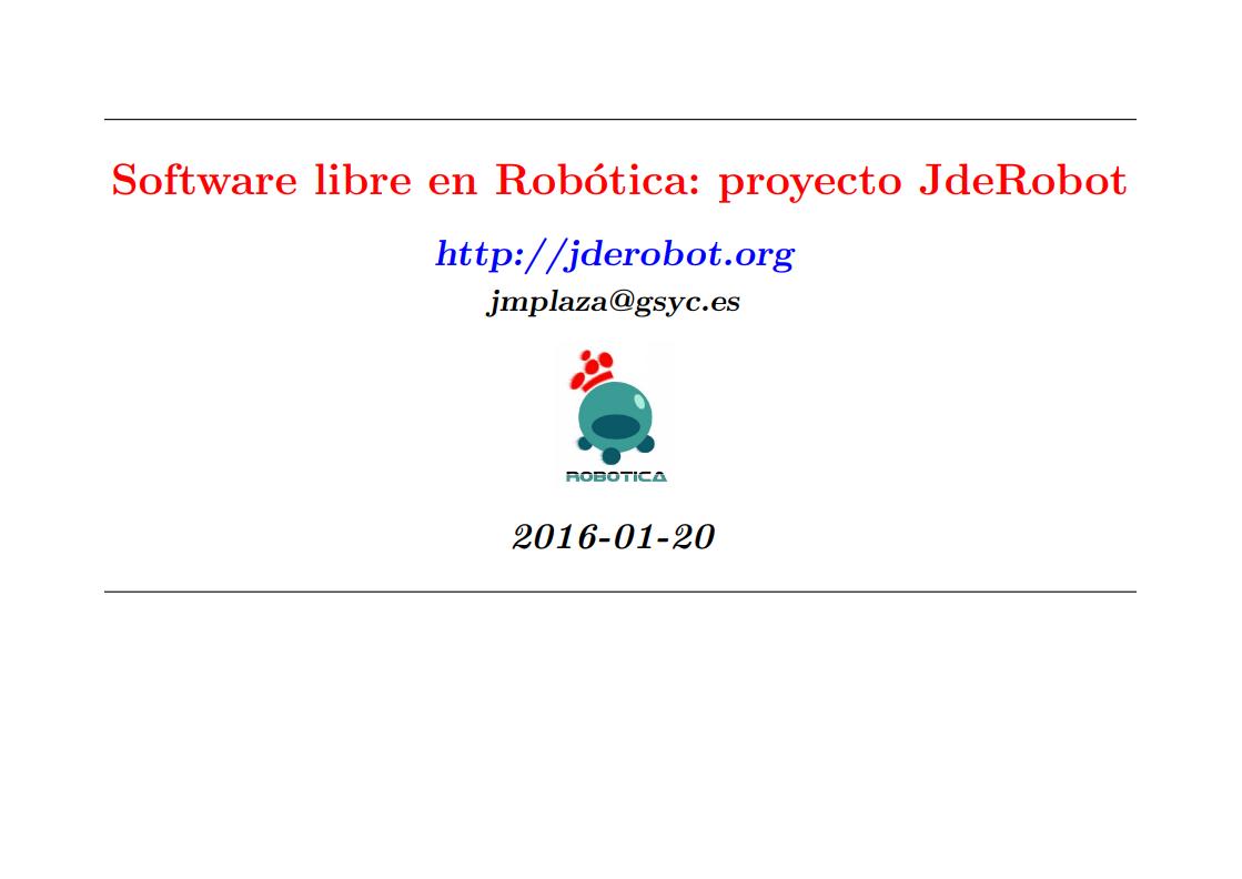 Imágen de pdf Software libre en Robótica: proyecto JdeRobot