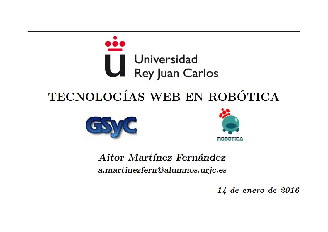 Imágen de pdf Tecnologías web en Robótica