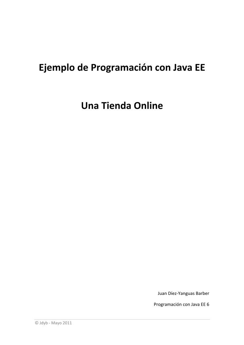 Imágen de pdf Ejemplo de Programación con Java EE - Una tienda online