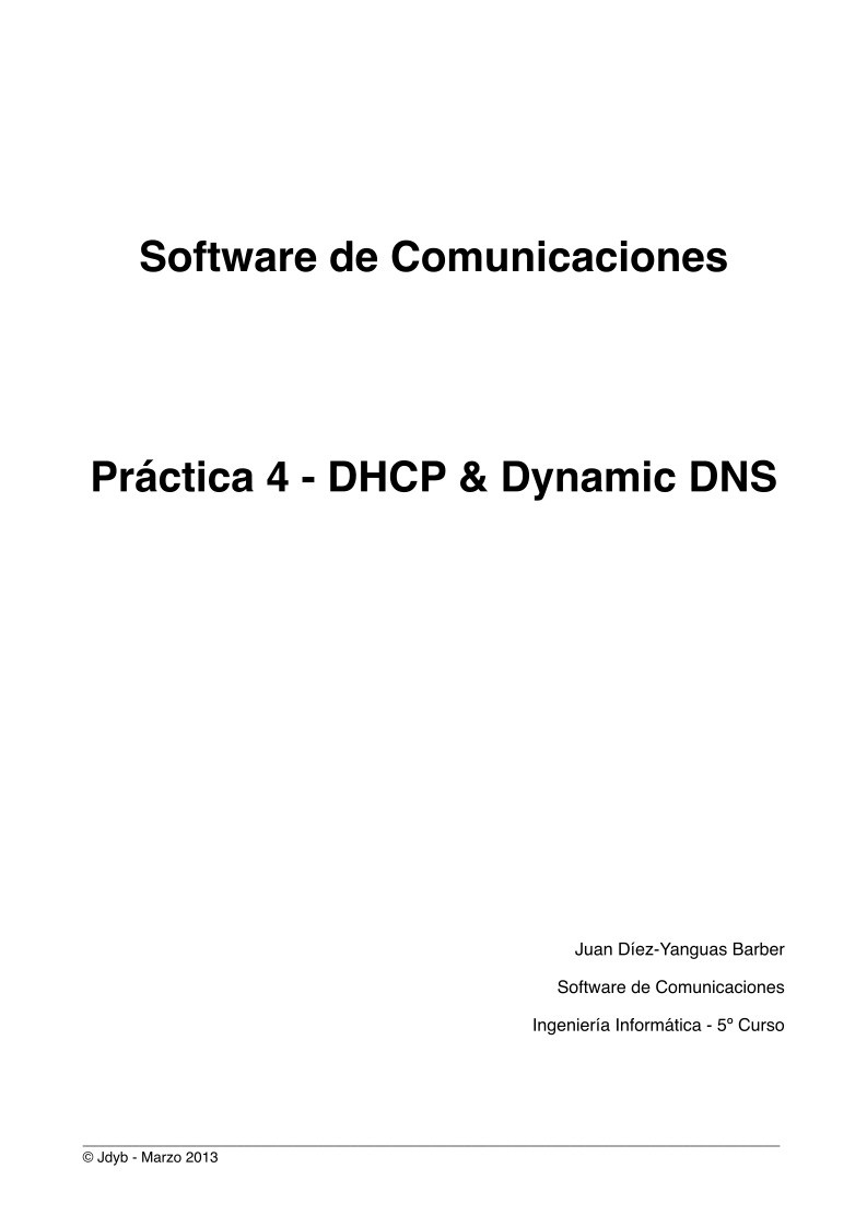 Imágen de pdf Práctica 4 - DHCP & Dynamic DNS