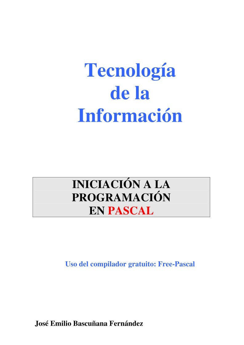 Imágen de pdf Iniciación a la programación en Pascal