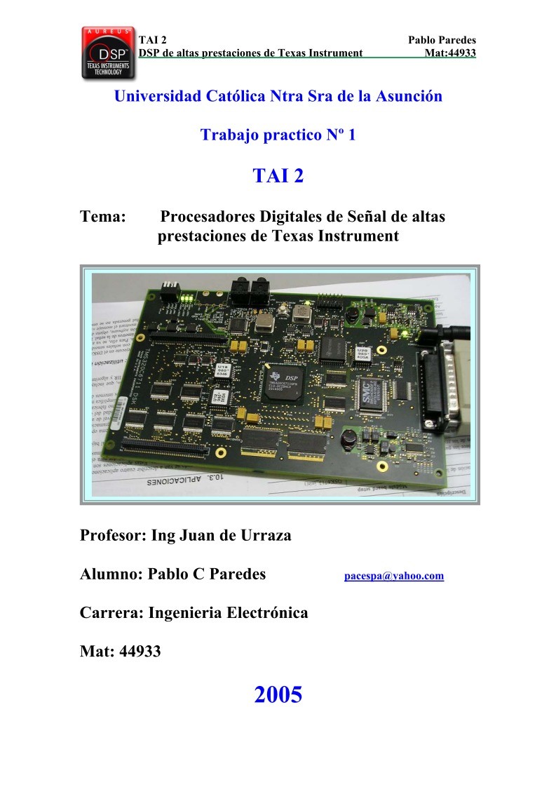 Imágen de pdf Procesadores Digitales de Señal de altas prestaciones de Texas Instrument