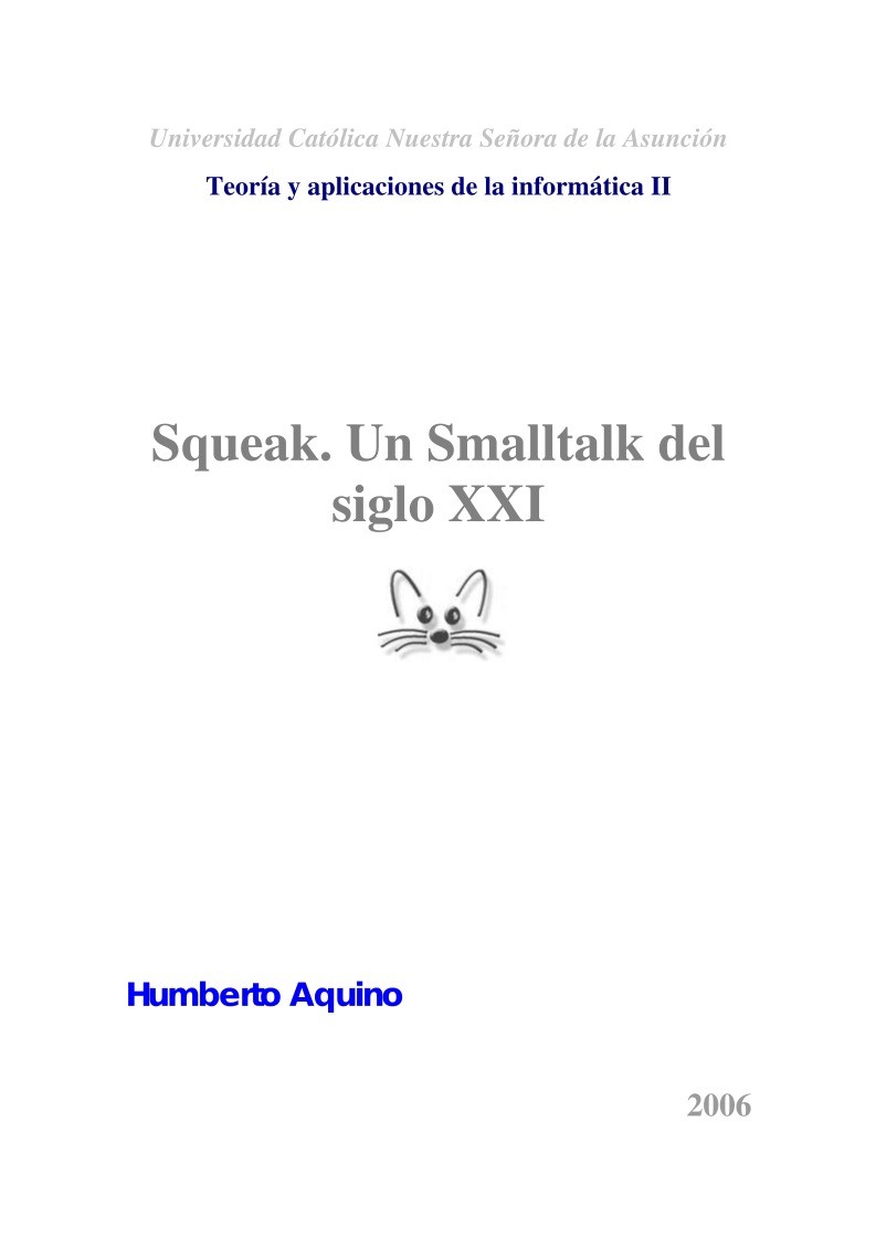 Imágen de pdf Squeak. Un Smalltalk del siglo XXI