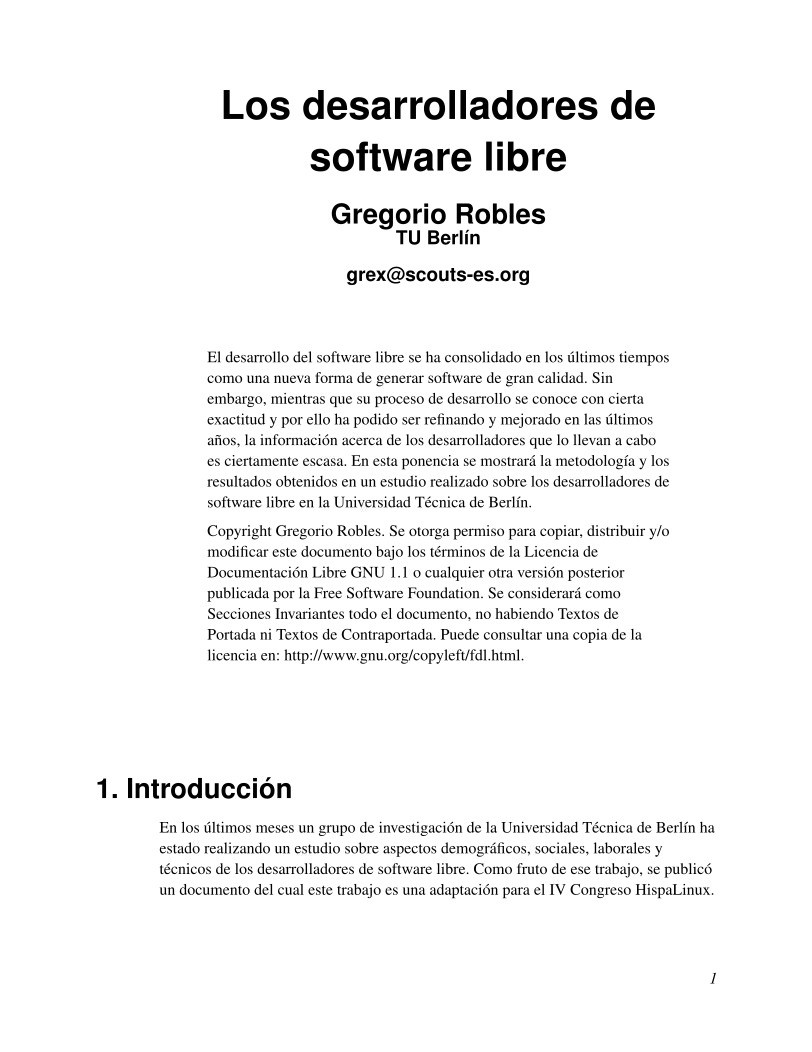 Imágen de pdf Los desarrolladores de software libre